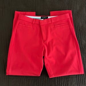 Red slacks ankle lenght